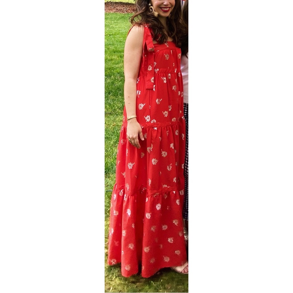 WARM Red Electric Lurex Lover Dress Size 0 (X-Small)